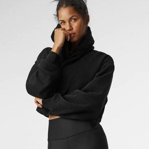 Alo Yoga Bae Cropped Black Hoodie